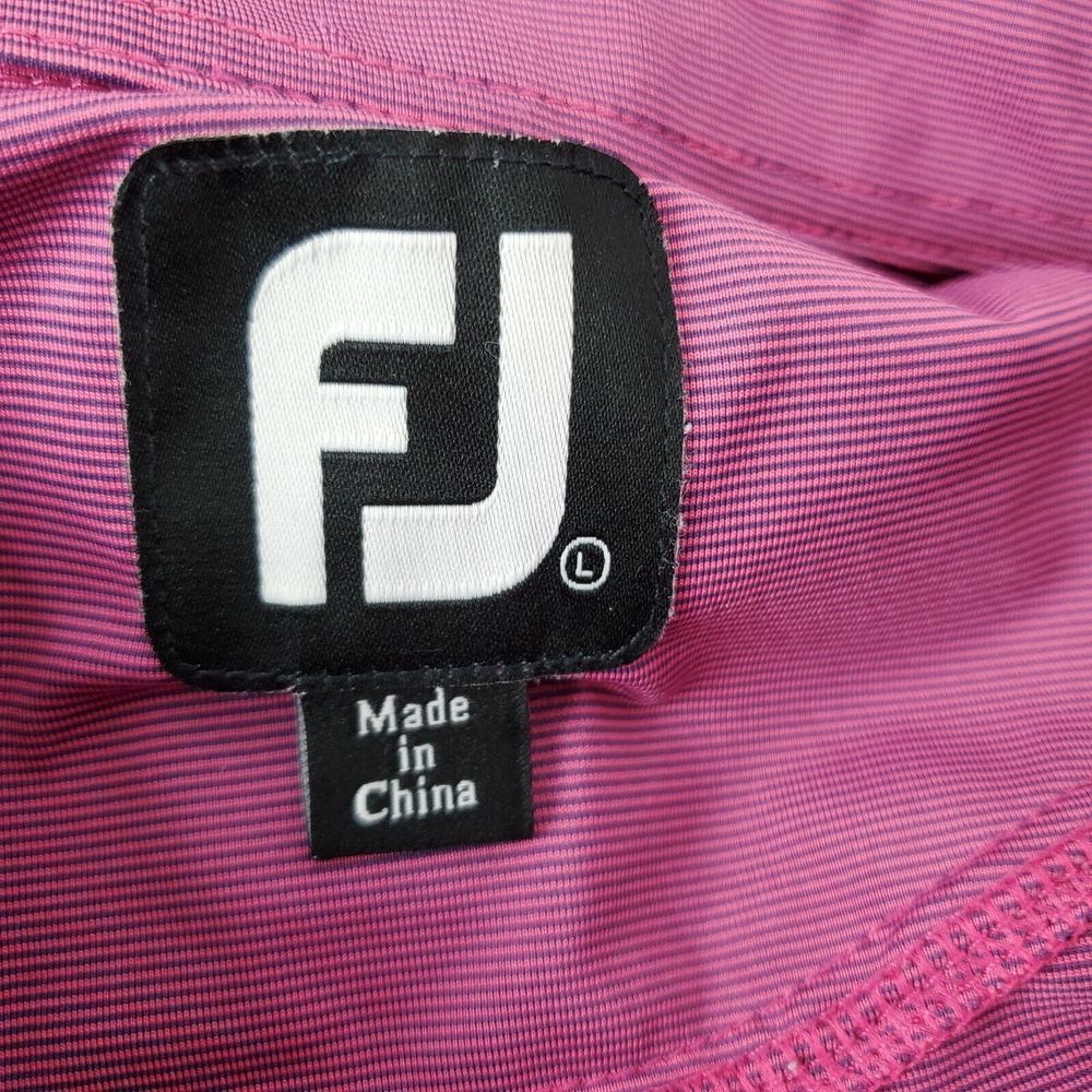 FootJoy Men's Polo Shirt Size L Purple Striped Golf Performance‎ - Picture 7 of 7